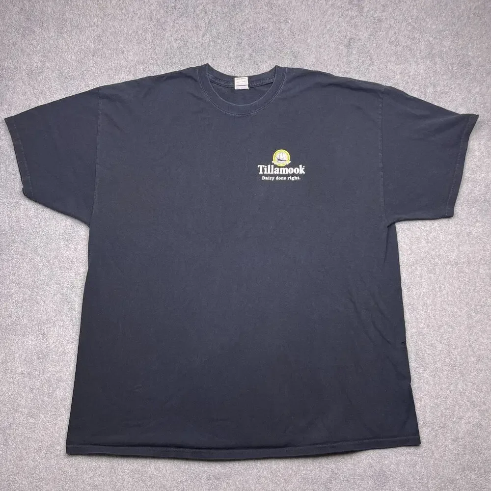 gildan tillamook dairy done right t-shirt black cotton 2xl‎